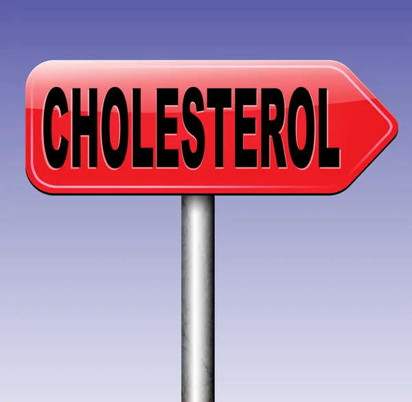 Wysoki poziom cholesterolu znak — Zdjęcie stockowe