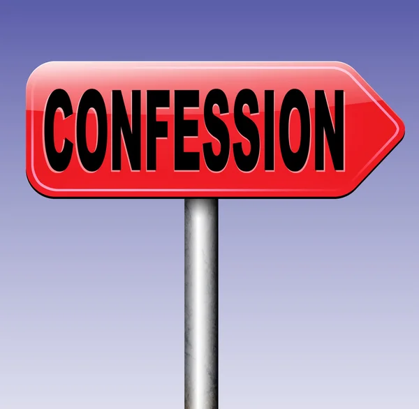 Confession road sign — Stock Photo, Image