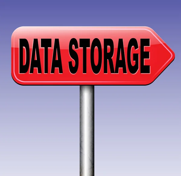 Data storage sign — Stock Photo, Image