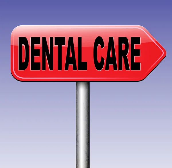 Opieka stomatologiczna znak — Zdjęcie stockowe