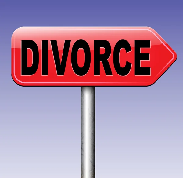 Divorce road sign — Stock Photo, Image