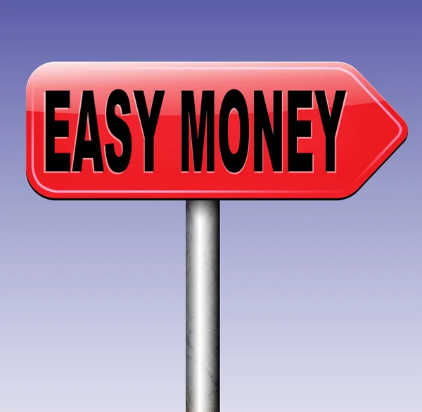 Sinal de dinheiro fácil — Fotografia de Stock