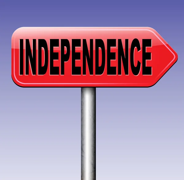 Independence road sign — Stock Photo, Image