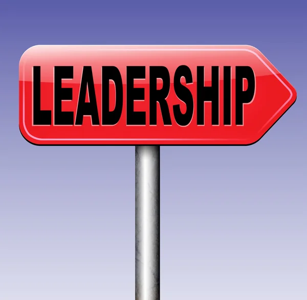 Znak drogowy przywództwa — Zdjęcie stockowe
