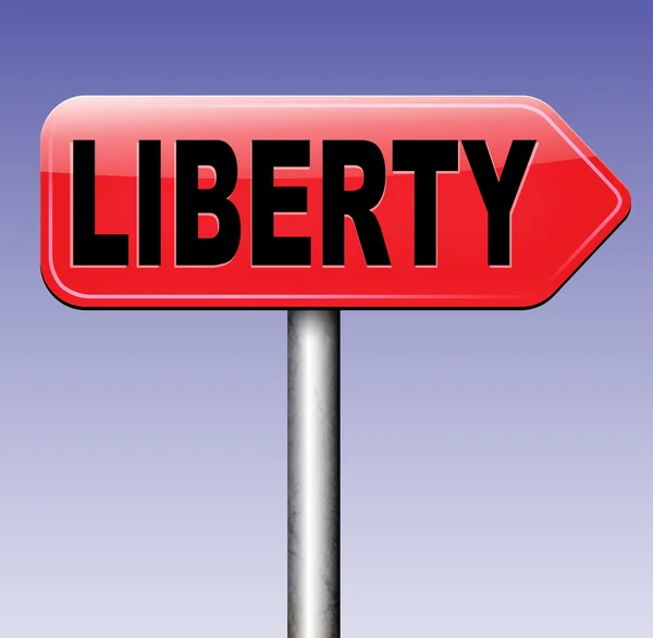 Liberty road sign — Stock Photo, Image