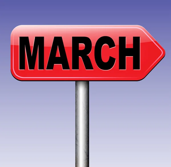 Next march sign — Stock Photo, Image