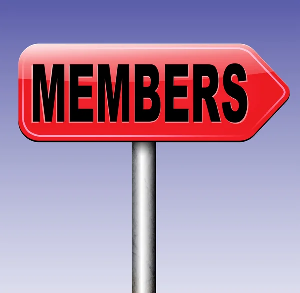 Members only sign — Stock Photo, Image