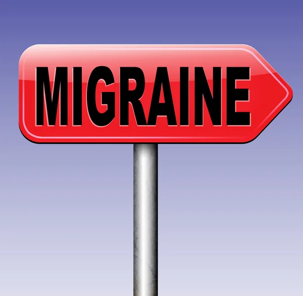 Migraine acute teken — Stockfoto