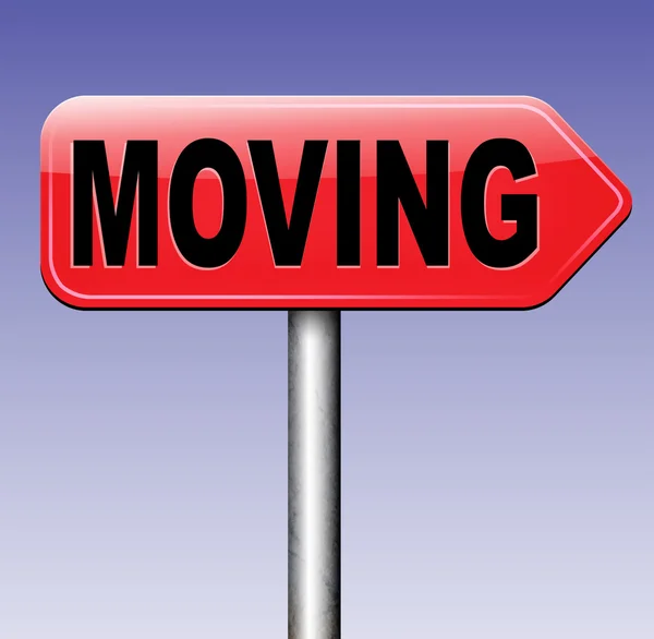 Moving or relocation sign — Stock Photo, Image
