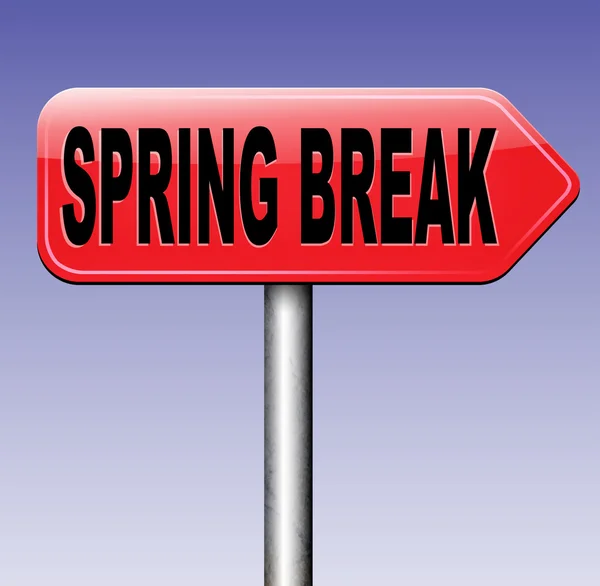 Spring break teken — Stockfoto