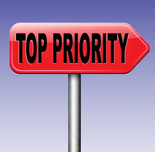 Top priority sign — Stock Photo, Image