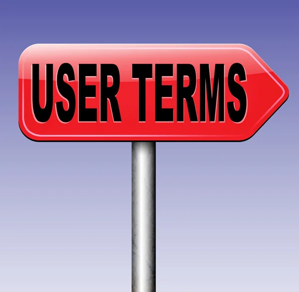 User terms sign — Stock Photo, Image