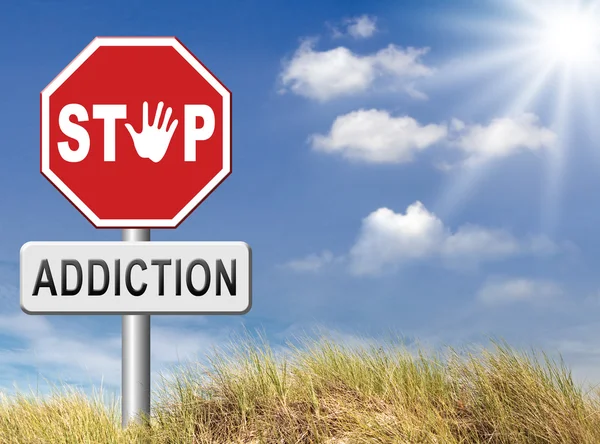 Stop addiction sign — Stock Photo, Image