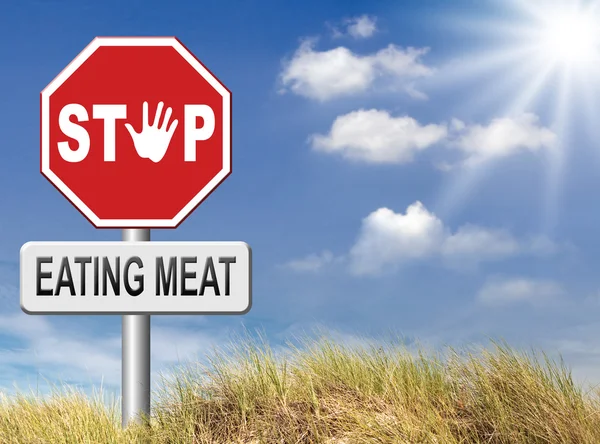 Aufhören Fleisch zu essen — Stockfoto