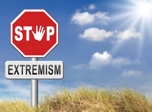 Extremismus stoppen, keine Diskriminierung — Stockfoto