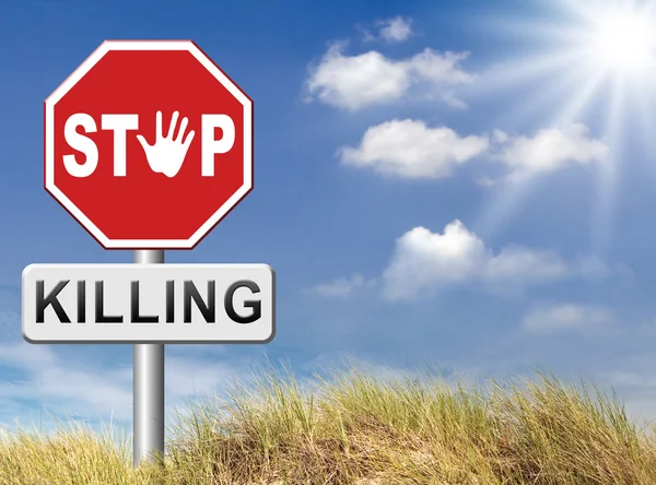 Stop killing, no guns — Stock Photo, Image