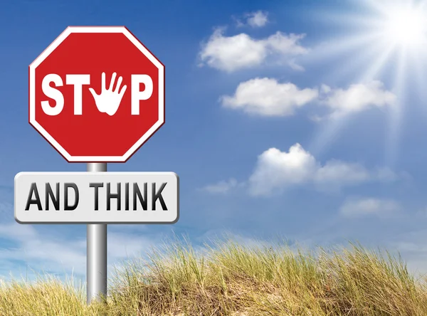 Stop think act — Stock Photo, Image