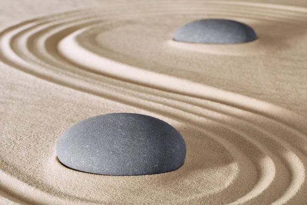 Japanese zen garden stones — Stock Photo, Image