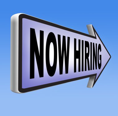 Now hiring sign clipart