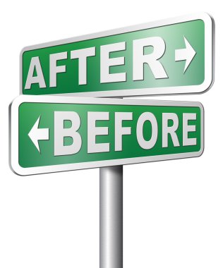 Önce veya sonra işareti