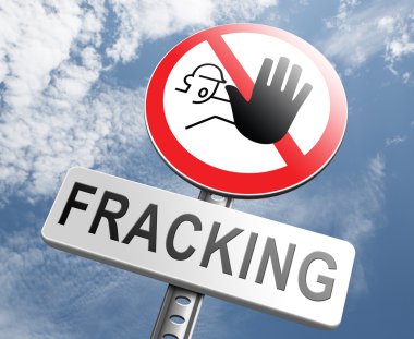 Stop fracking ban sign clipart