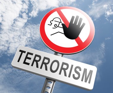 Stop terrorism sign clipart