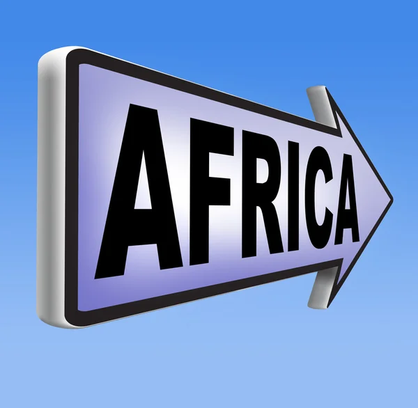 Africa travel destination sign — Stock Photo, Image