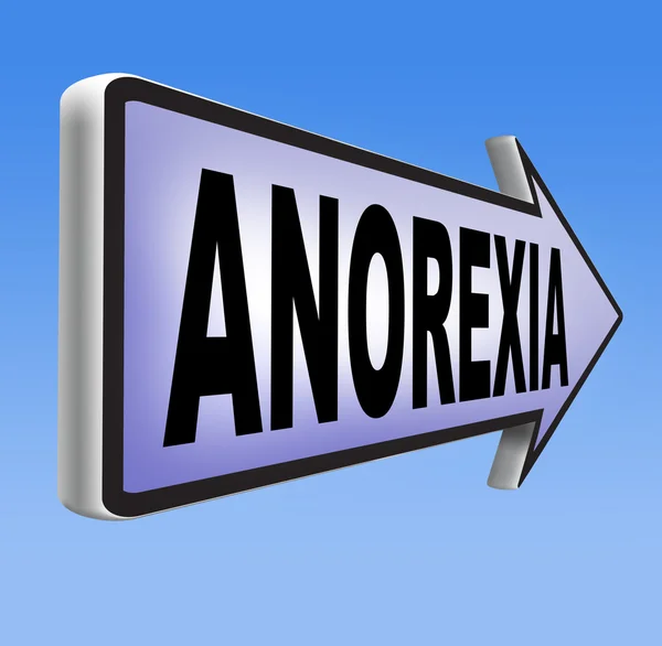 Anoressia segnaletica stradale — Foto Stock
