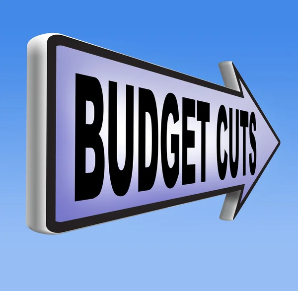 Budget cuts sign — Stock Photo, Image
