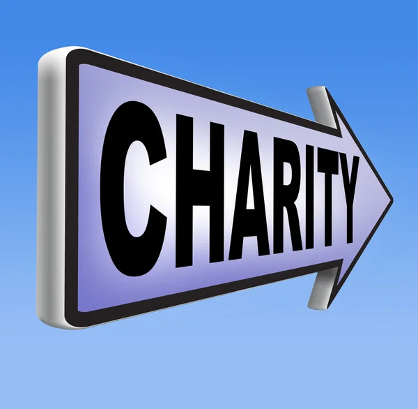Charity donation sign — Stock Photo, Image