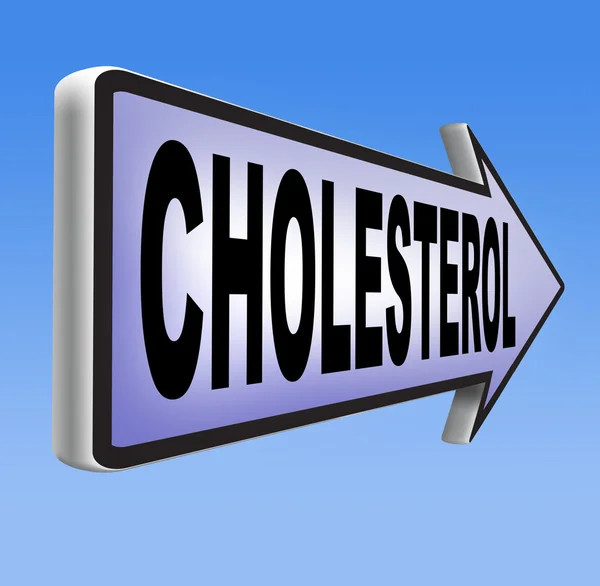 Знак высокого холестерина — стоковое фото