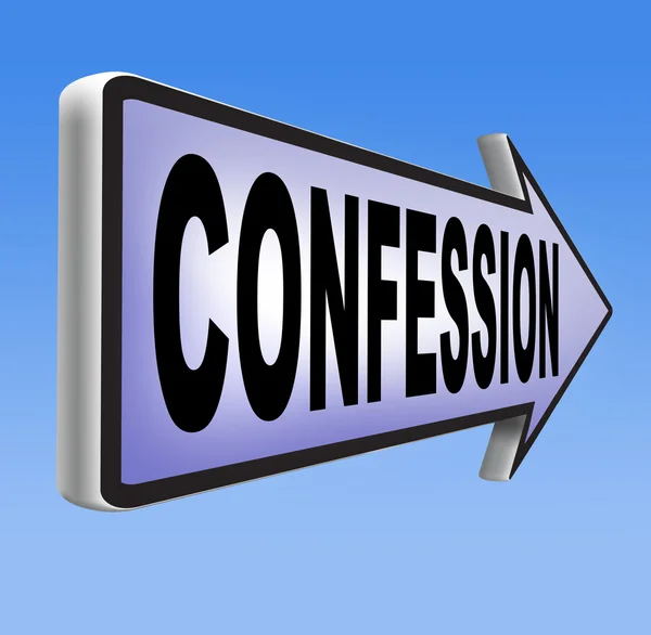 Confession road sign — Stock Photo, Image