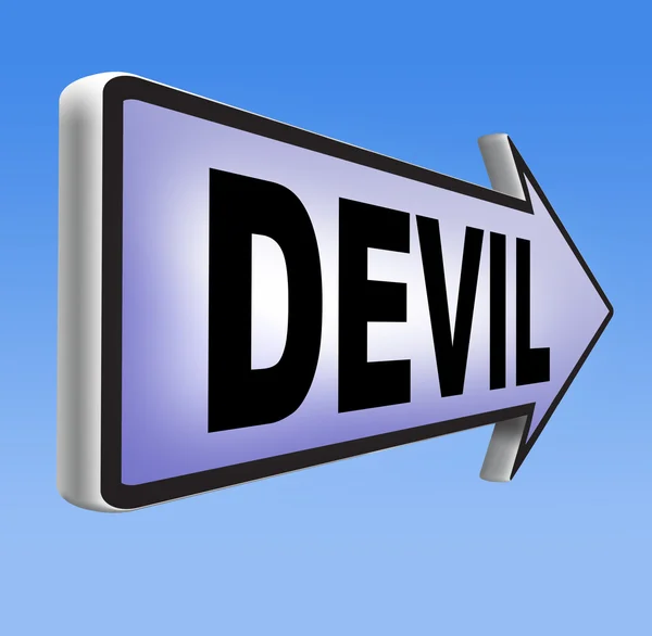 Devil temptation sign — Stock Photo, Image