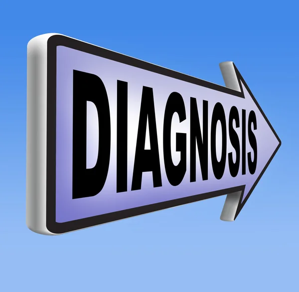 Diagnosis road sign — Stock Photo, Image