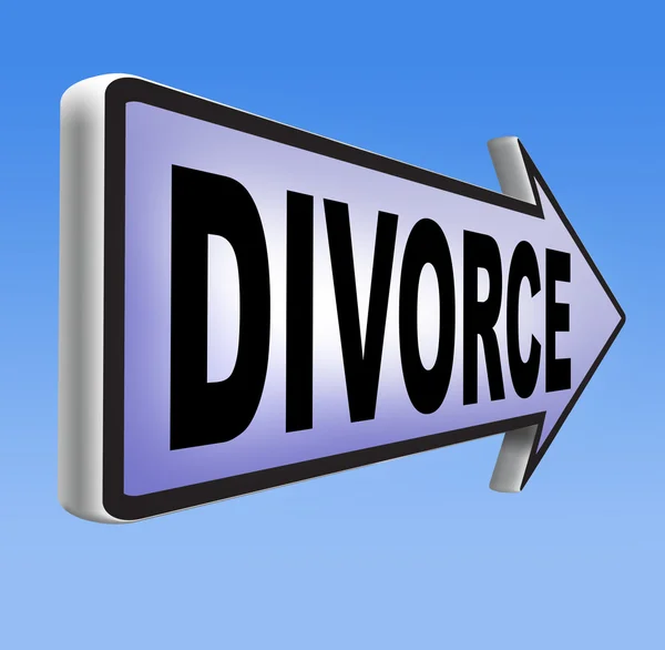 Skilsmässa Vägmärke — Stockfoto