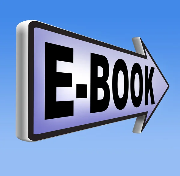 Ebook download de sinal online — Fotografia de Stock