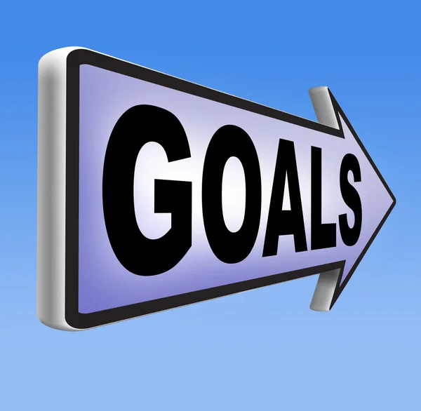 Set goals sign — Stock Photo, Image