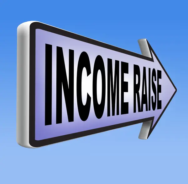 Inkomen verhogen teken — Stockfoto