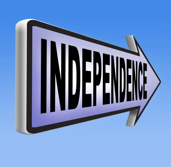 Independence road sign — Stock Photo, Image