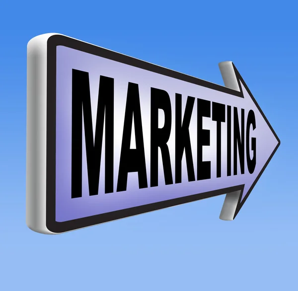 Segnale del piano di marketing — Foto Stock