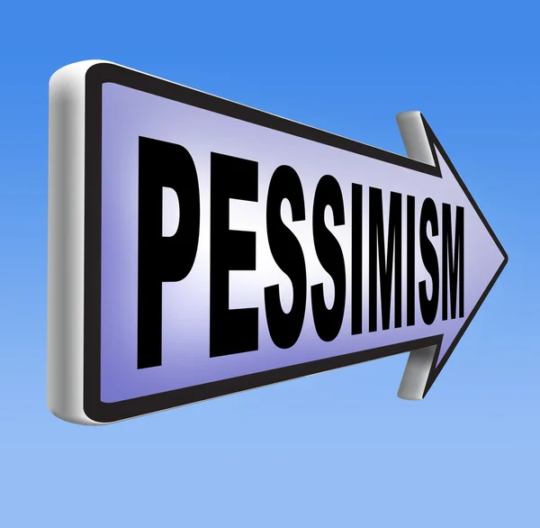 Pessimism road sign — Stock Photo, Image