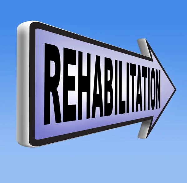 Rehabilitation road sign — Stock Photo, Image