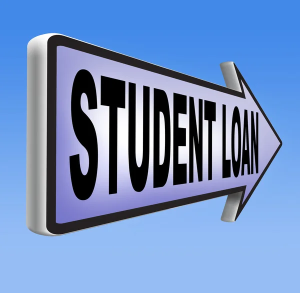 Student lening teken — Stockfoto