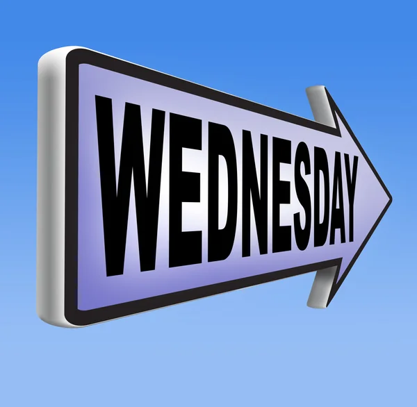 Wednesday road sign — Stock Photo, Image