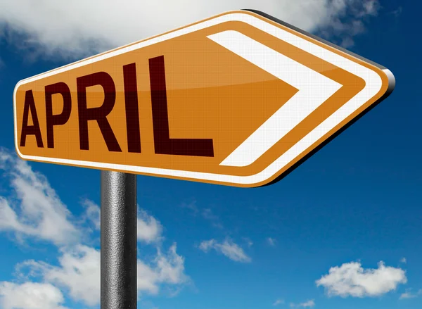 Znak drogowy kwietnia — Zdjęcie stockowe