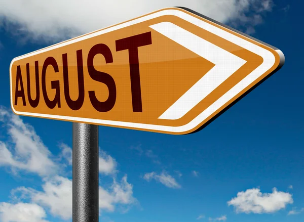August road sign — Stock Photo, Image