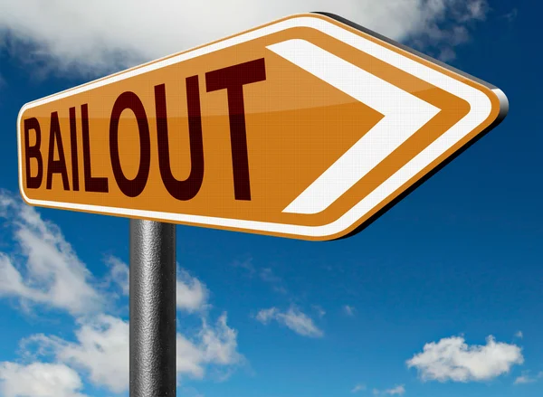 Bailout or bankruptcy sign — Stock Photo, Image