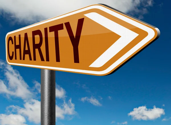 Charity donation sign — Stock Photo, Image