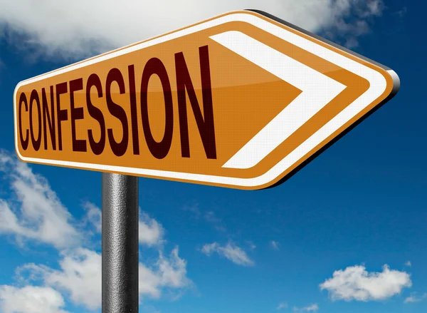 Confession road sign — Stock Photo, Image