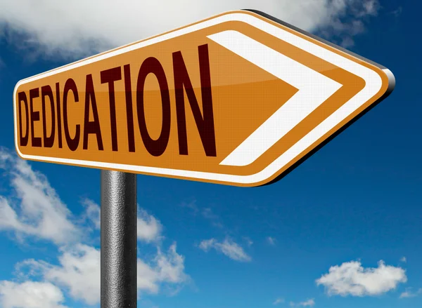 Dedication road sign — Stock Photo, Image